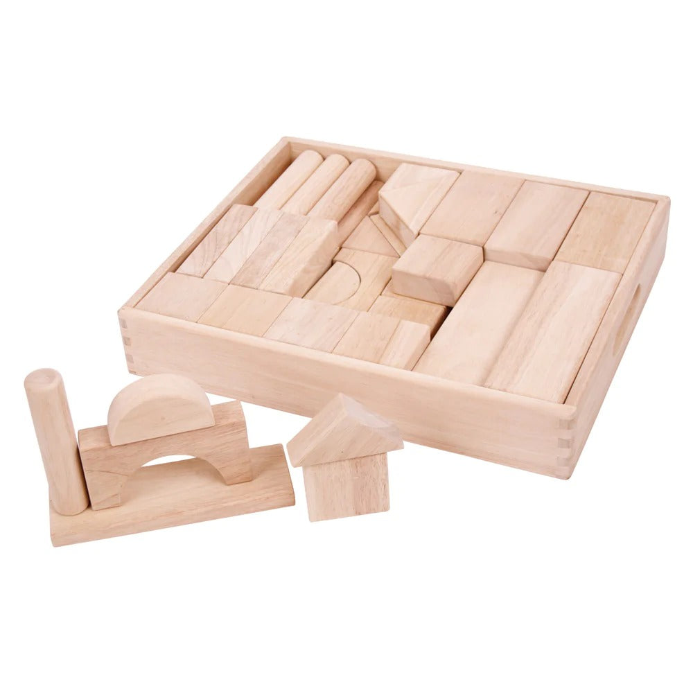 Large Wooden Blocks,Large selection of solid wooden blocks in traditional construction shapes, packed in a wooden tray for convenient storage. These natural Jumbo Wooden Blocks will delight your little one and provide hours of fun and learning opportunities as they create and build. Wooden blocks of all different shapes and sizes ensure that every play session is unique. When play time's over, all of the blocks can be stored away in the sturdy wooden tray.Our Large Wooden Blocks will delight your little one