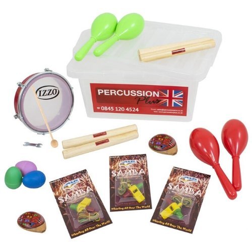 Latin America Percussion Pack,Experience the vibrant rhythms and melodies of Latin America with our Latin America Percussion Pack, designed for 12 players and perfect for budding musicians and small budgets. This comprehensive starter set comes neatly packaged in a sturdy storage box, making it easy to transport and store between rehearsals or performances. Key Features: Assorted Instruments: The pack includes a variety of traditional Latin American instruments, providing a rich and diverse sound palette fo