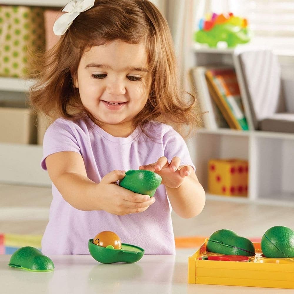 Learn A Lot Avocados,There’s a different emotion in every roll with these brightly coloured avocados designed to help teach children about emotions and feelings. Each Learn A Lot Avocados pops apart to reveal a rolling pit with emoji-style expressions. Use them to encourage social emotional learning (SEL), prompt conversations about feelings, and help with early learning and fine motor skills. These Learn A Lot Avocados have feelings and are ready to teach young children about emotions and more. Roll the pi