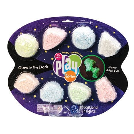 Learning Resources Playfoam Glow-In-The-Dark 8-Pack,The Learning Resources Playfoam Glow-in-the-Dark 8-Pack is a mess-free creative play resource! The Learning Resources Playfoam Glow-in-the-Dark 8-Pack offers Out-of-this-world squishy, squashy, shaping fun! Award-winning Glow in the dark Playfoam ® provides completely mess-free creative play fun for both children and adults. Simply shape the glow-in-the-dark foam into anything you can imagine before squashing it and starting it all over again. This colourf