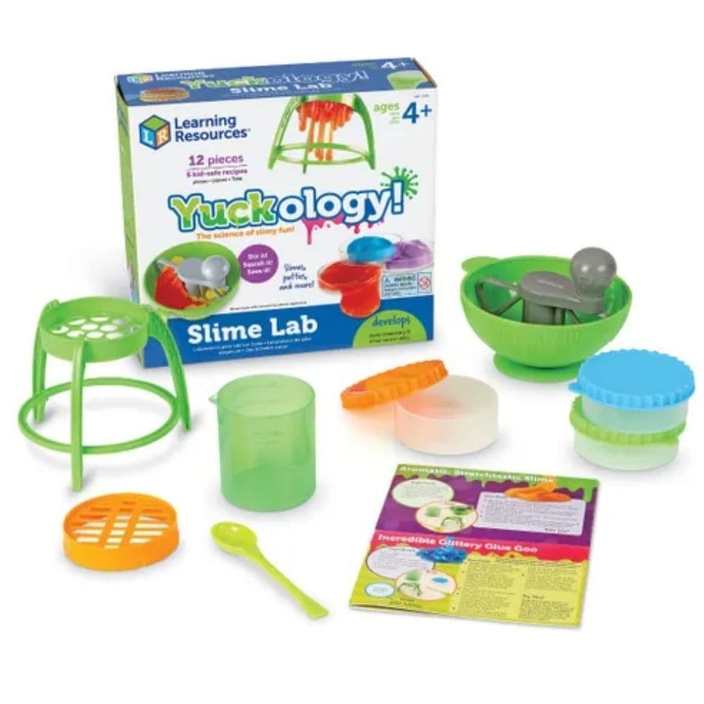 Learning Resources Yuckology Slime Lab,Learning Resources Yuckology Slime Lab: A Fun and Educational Slime-Making Experience Get ready for some gooey, messy fun with the Learning Resources Yuckology Slime Lab! This exciting set allows children to dive into the world of slime making, where they can mix, stir, and stretch their own creations while learning the science behind it. Perfect for young scientists, the Yuckology Slime Lab comes with easy-to-use tools and child-friendly recipes, making it a fantastic