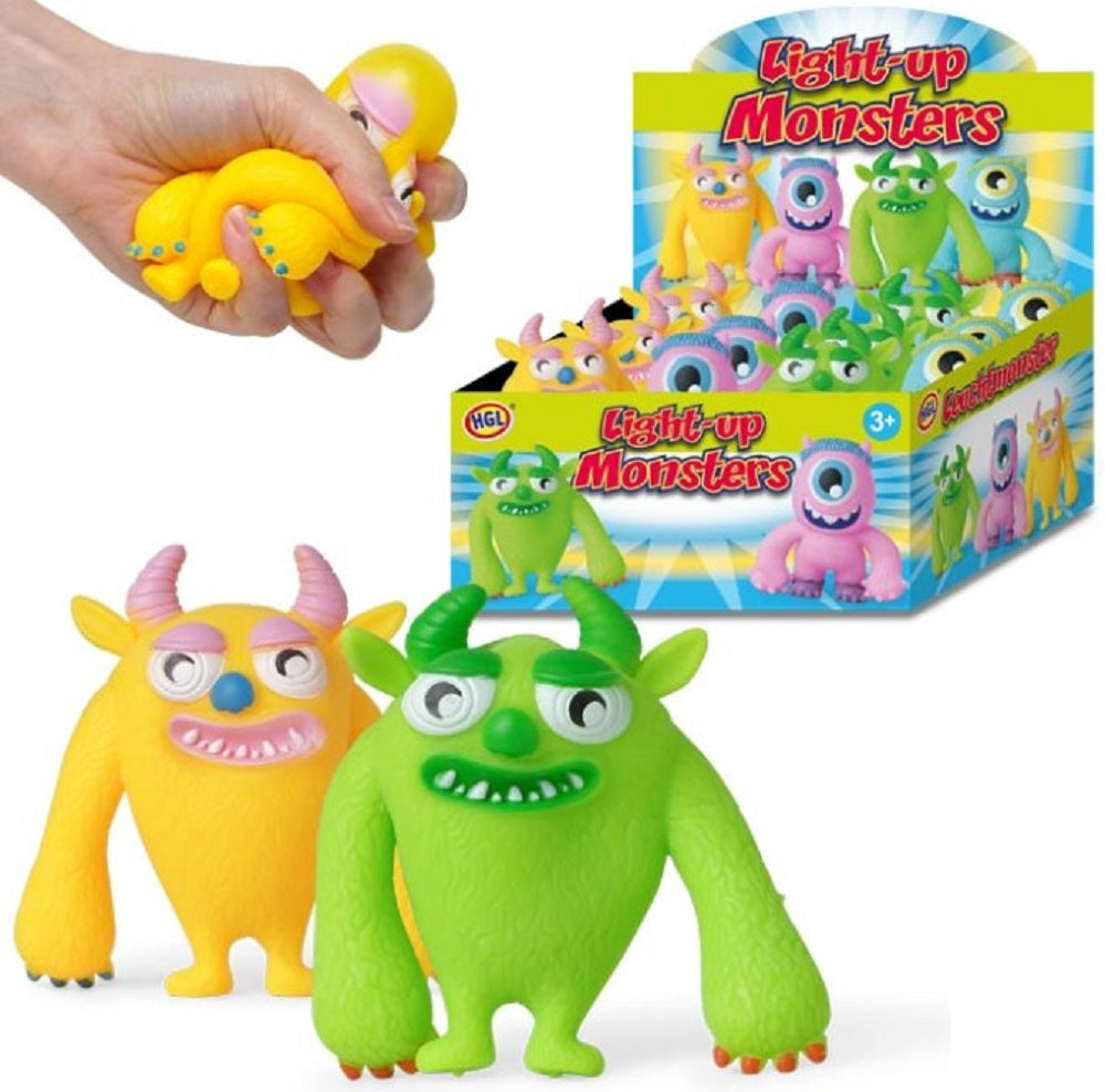 Light-Up Monster,Add a touch of whimsical fun to your child's toy collection with the Light-Up Monster. This charming squishy toy not only offers a tactile experience but also captivates with its magical light-up feature. Perfect for children who enjoy interactive and sensory toys, the Light-Up Monster is sure to become a beloved companion. Features of the Light-Up Monster: Squishy Fun: Made from a soft, squeezable material, this monster is delightfully squishy. It's perfect for sensory play, providing a sa