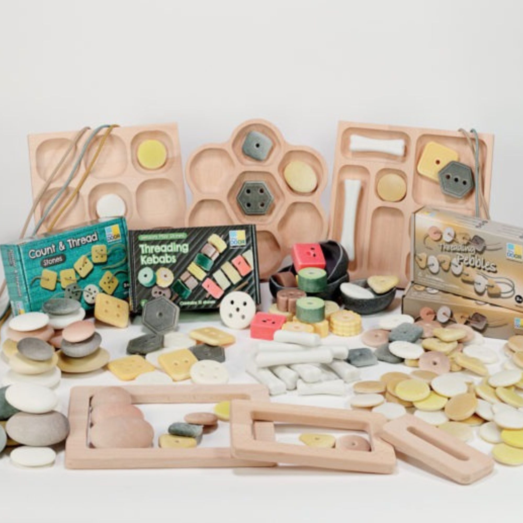 Loose Parts Collection,Children learn from hands-on experiences where they can immerse themselves in natural play. If they can freely choose how to group, sort, count, build and explore, this gives them ownership of their play and learning. This collection of intriguing loose parts, tinker trays, bowls and frames will provide open-ended opportunities for children to be curious. The tactile, inviting nature of these resources makes them perfect for loose parts play and sensory investigations. Add them to tre