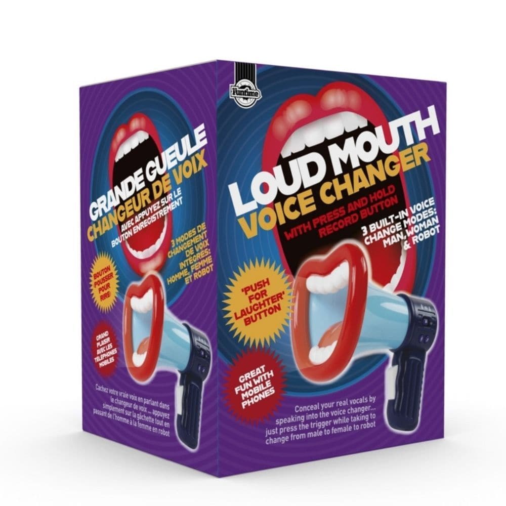 Loud Mouth Voice Changer,Who said that? Everyone will think it's a robot from the future, but really it's just your child speaking into the Loud Mouth Voice Changer. The Loud Mouth Voice Changer has a funny Smiley face which is a hot topic of fun discussion. The Funny Voice Changer is a great resource for promoting self expression and turn taking and exploring cause and effect. Modify your voice with the sound change settings and play it back to friends and family! Modify your voice with this lippy little v