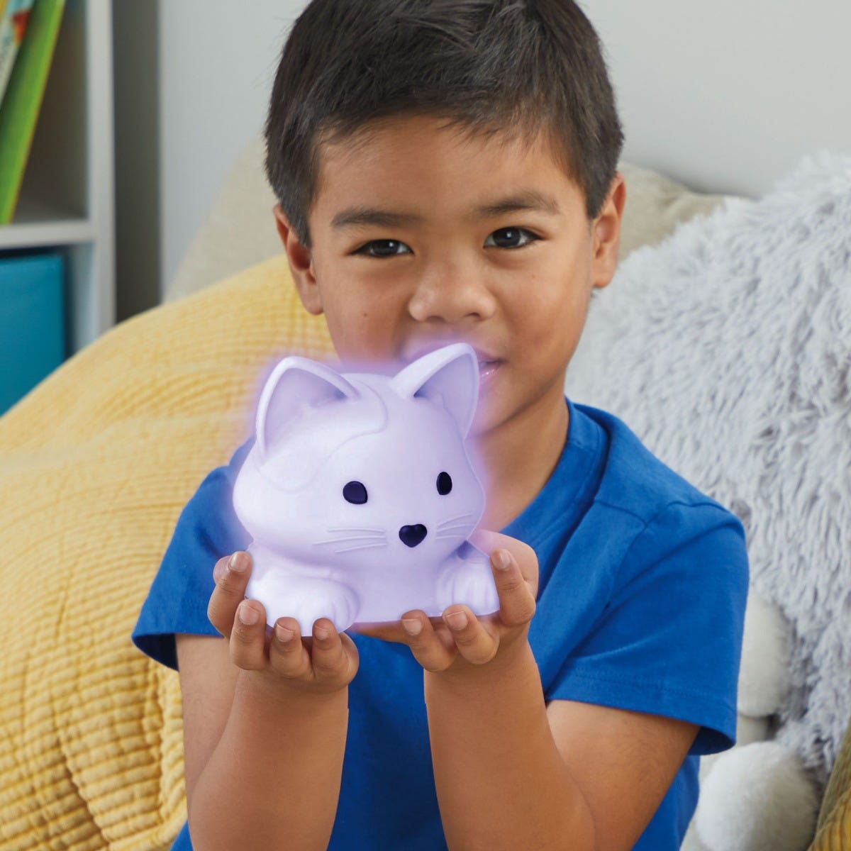 Luna The Calming Kitty,Luna The Calming Kitty Luna The Calming Kitty is the ideal companion for children who need help managing stress and finding calm. This squishy, soothing feline is designed to promote mindfulness and deep breathing, making it perfect for use at home, school, or on the go. Luna also doubles as a colourful night-light to provide comfort at bedtime. Luna The Calming Kitty Features: Breathing Patterns: Luna offers 3 different guided breathing patterns to help children practise mindfulness 