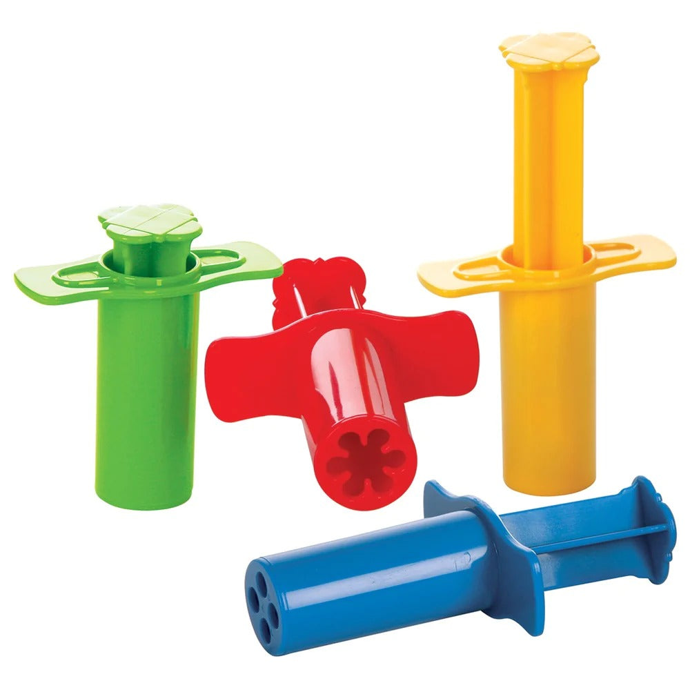 Modelling Shot Toy (4 Pack),Unleash Creativity with Gowi Toys Modelling Shots Unleash the potential of creative minds with the Gowi Toys Modelling Shots, a vibrant and engaging set designed for hands-on learning and endless fun. Ideal for use with dough and clay, this set of 4 colourful syringes will captivate children as they explore the joys of creative play. Key Features: Vibrant and Versatile Syringes 4 Colourful Syringes: Each syringe in the set offers a unique shape and size, allowing young artists to