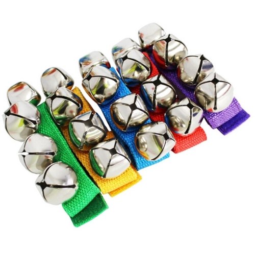 Musical Bells Set Of 20,Extremely popular with primary schools and music services, the 20 pieces Wrist Bells are perfect for percussion groups and classrooms. The vibrant colours and bright sounds are ideal for children, with them also including a handy container which will make for easy transportation and storage within the classroom. The wrist bells can be also used when placed around the ankle or wrist. Children can enjoy rhythmically stomping and creating sound. This encourages coordination throughout t