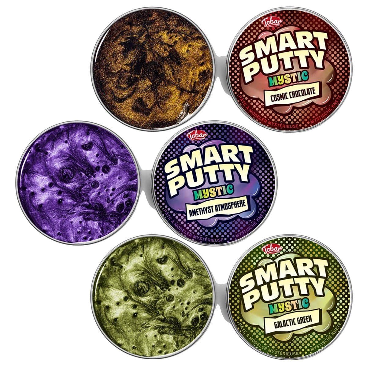 Mystic Smart Putty,Indulge in the mesmerizing allure of Mystic Smart Putty, a tactile wonder that will captivate your senses with its intriguing mystical colour! This incredible shape-shifting putty is not just mouldable; it's stretchy, bouncy, and endlessly fascinating. Packaged in a convenient tin that seals in the freshness, Mystic Smart Putty is ready for tactile fun whenever inspiration strikes. Whether you're moulding, stretching, bouncing, or simply watching it melt between your fingers, this putty p