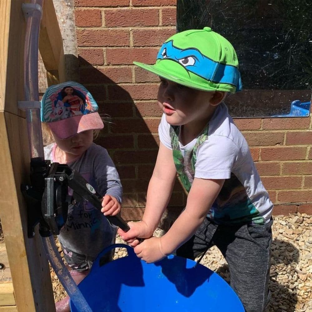 Nature Outdoor Cascading Water Tunnel,See the water cascade down the walls of this exciting Outdoor Cascading Water Tunnel or use the walls for mark making. The children are able to access the water independently and experiment and explore with this unique Outdoor Cascading Water Tunnel resource. The pump is easy for the children to use. The sides have a ledge enabling the children to collect the water as it squirts down. Standing in the tunnel is similar to being in an aquarium area. It looks great if you 