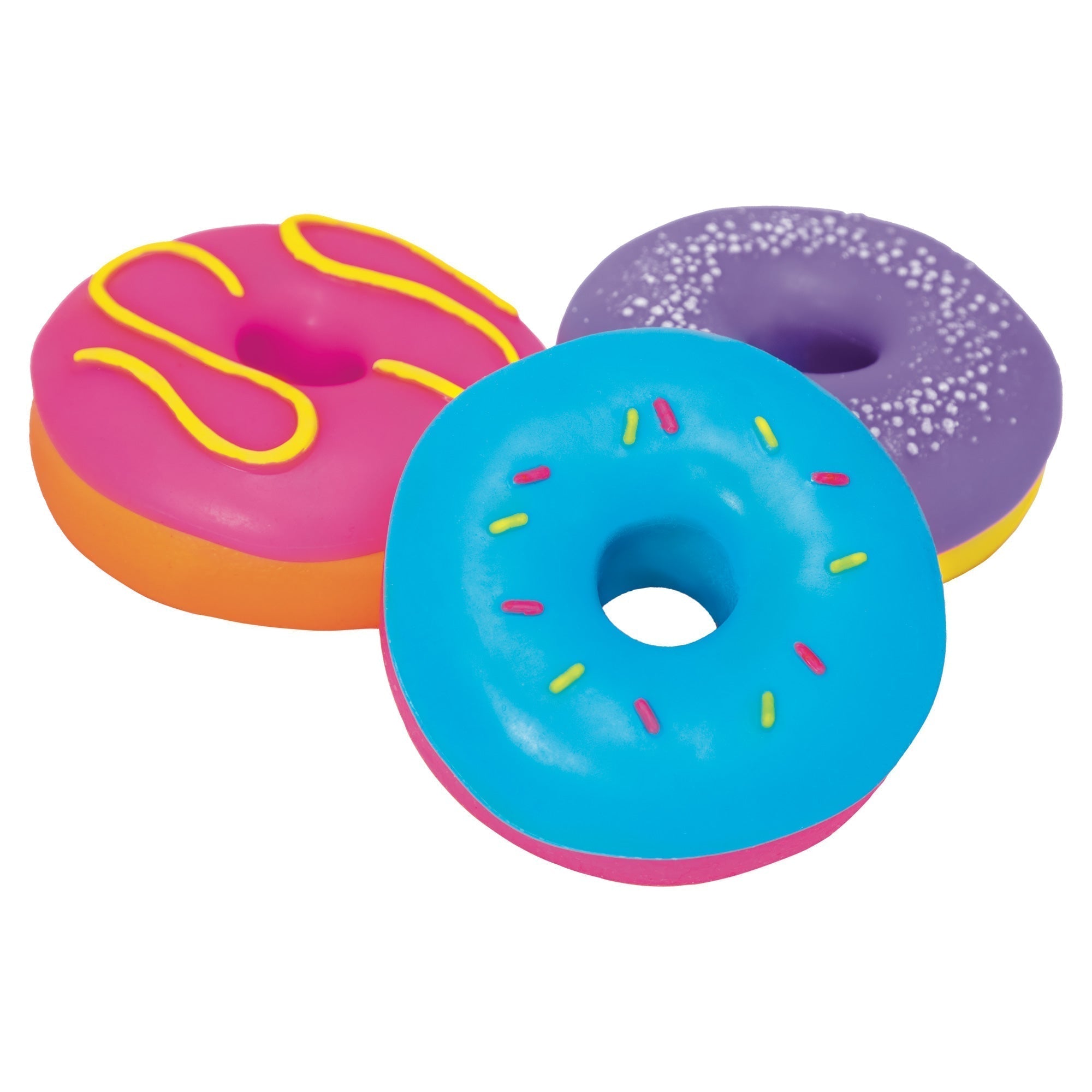 Needoh Donut,We 'donut' believe how cute this fidget toy is! NeeDoh Donuts are super sweet stress balls that look almost good enough to eat (please note they are not edible). These charming fidget toys come in assorted colours, picked at random, adding a surprise element to every purchase. Key Features: Non-Toxic Dough Material: Filled with a safe, non-toxic dough material, these stress balls are perfect for squeezing away stresses and strains. Swappable Frosting: Customise your NeeDoh Donut with swappable 