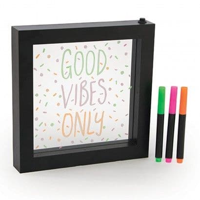 Neon Message Writing Board,Help develop your child's creativity with this wonderful, innovative sensory toy set. The Neon Message Writing Board is a fascinating new addition to children's entertainment, designed to boost enthusiasm and inspire colourful works of art. Create your own glowing messages on the glass of this light-up neon effect frame, perfect for kids and adults alike. Key Features Neon Effect Glow: Watch as your messages illuminate with a bright neon effect, creating a captivating visual displ