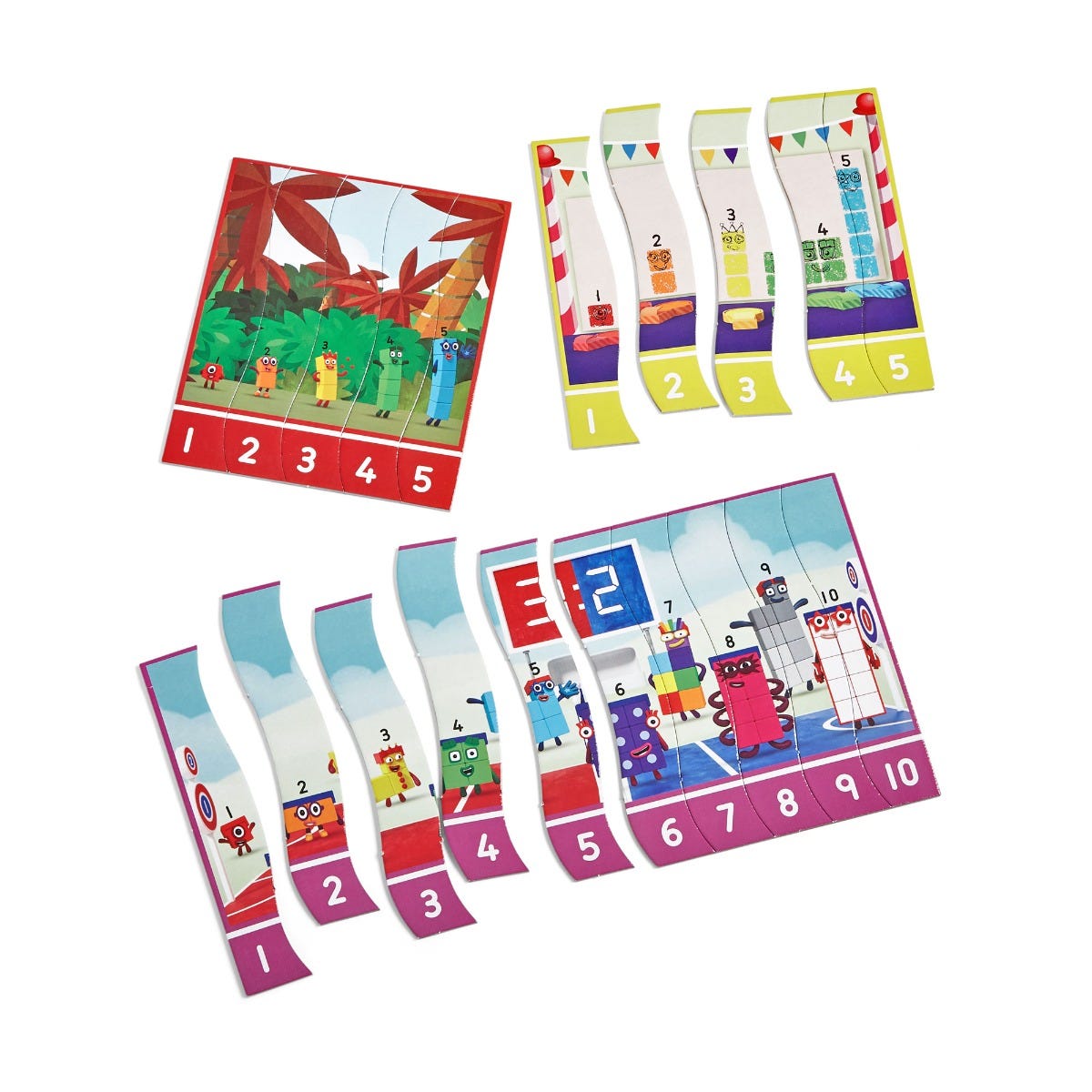 Numberblocks Sequencing Puzzle Set,Numberblocks Sequencing Puzzle Set Count on the Numberblocks One to Twenty to help little ones learn how to sequence numbers in the right order. The Numberblocks Sequencing Puzzle Set offers an engaging and educational way for children to practice their number sequencing skills with the friendly Numberblocks characters. Perfect for learning through puzzle play at home or in the classroom, this set includes 10 double-sided jigsaw puzzles that cover numbers 1-5, 1-10, and 1-