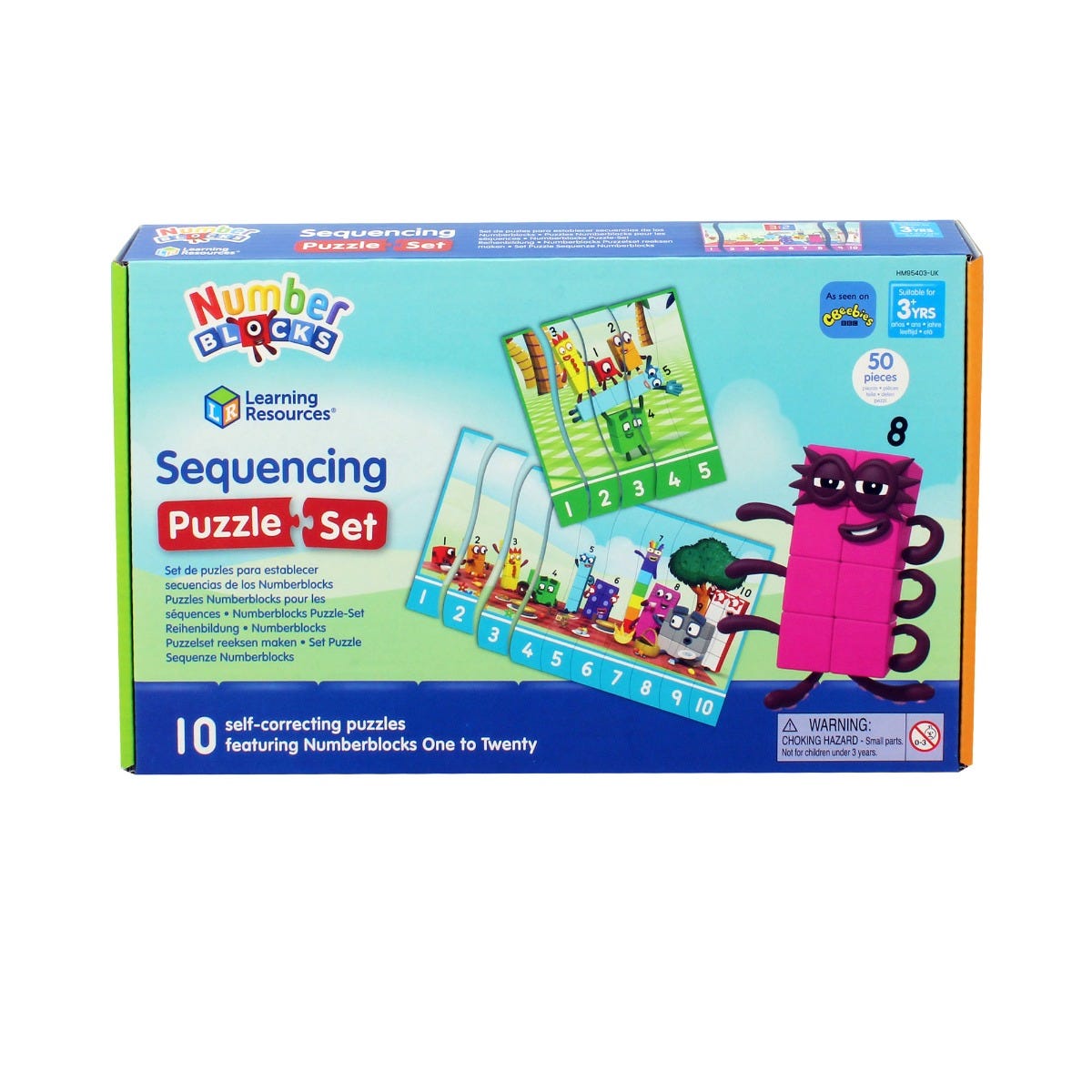 Numberblocks Sequencing Puzzle Set,Numberblocks Sequencing Puzzle Set Count on the Numberblocks One to Twenty to help little ones learn how to sequence numbers in the right order. The Numberblocks Sequencing Puzzle Set offers an engaging and educational way for children to practice their number sequencing skills with the friendly Numberblocks characters. Perfect for learning through puzzle play at home or in the classroom, this set includes 10 double-sided jigsaw puzzles that cover numbers 1-5, 1-10, and 1-