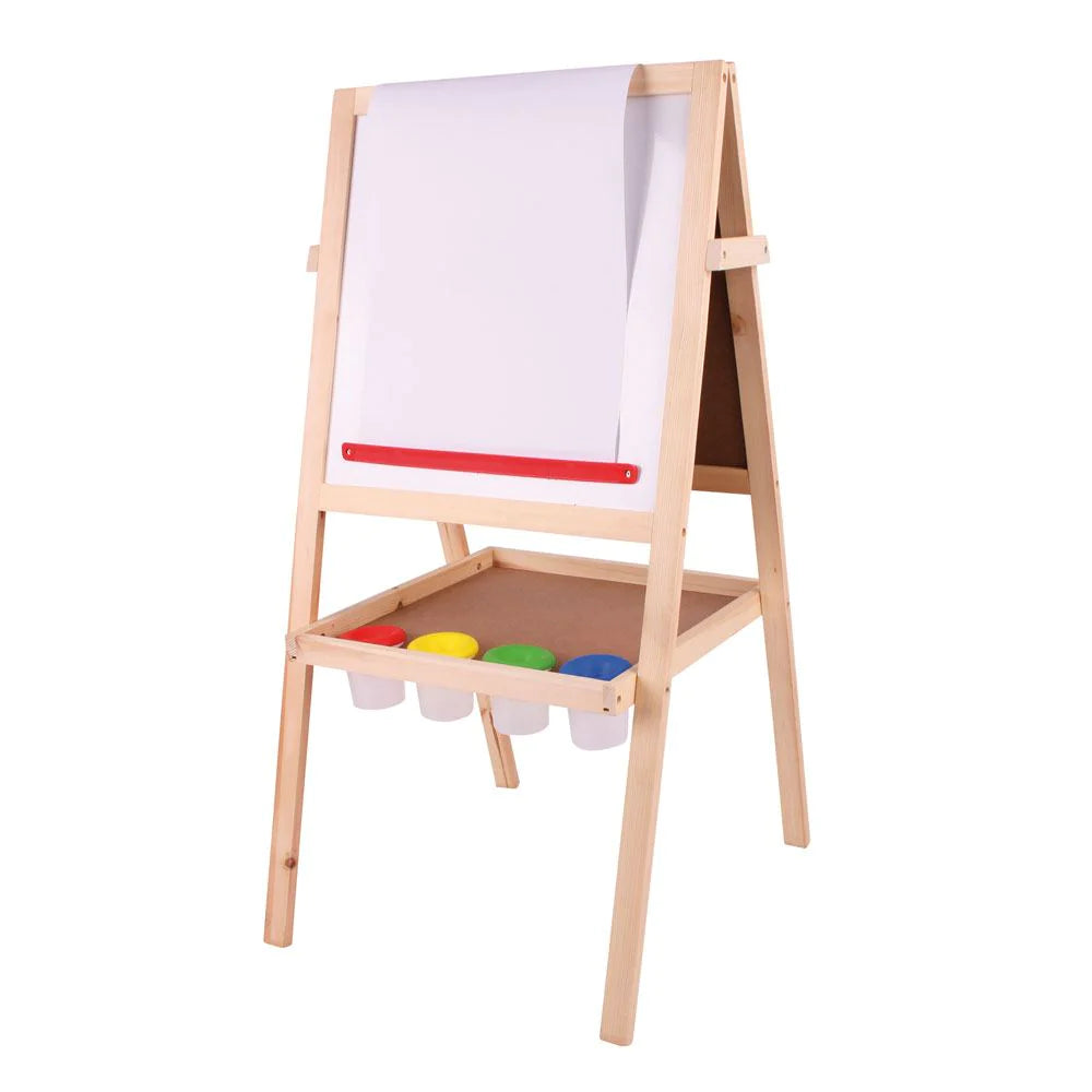 Paper Roll,Mini artists can create their own masterpieces on their Junior Art Easel with our handy 15m drawing paper roll. It easily fits onto the easel so the creative ideas can keep flowing! Pencils, crayons, chalks, paint and more can be used on this paper roll. Ideal for use on an easel or tabletop. Supplied with one 15m roll per pack. Made from high quality, responsibly sourced materials. Conforms to current European safety standards. 5.5cm L x 30cm H x 5.5cm W. 3 years +. Paper Roll (15m) product feat