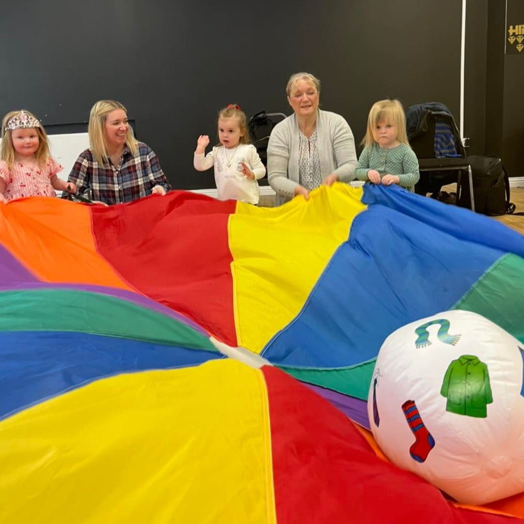 Parachute Games 5.5 Metre,Parachute Play - 5.5 Metre Parachute play is an innovative and enjoyable method for fostering new skills and development in children. With the 5.5-metre parachute, the possibilities for fun and learning are endless. Engaging in parachute games provides a comprehensive workout for the entire body, making it beneficial for everyone involved. It's an excellent way to enhance basic physical coordination while encouraging group interaction and cooperation. Crafted from vibrant, lightwei