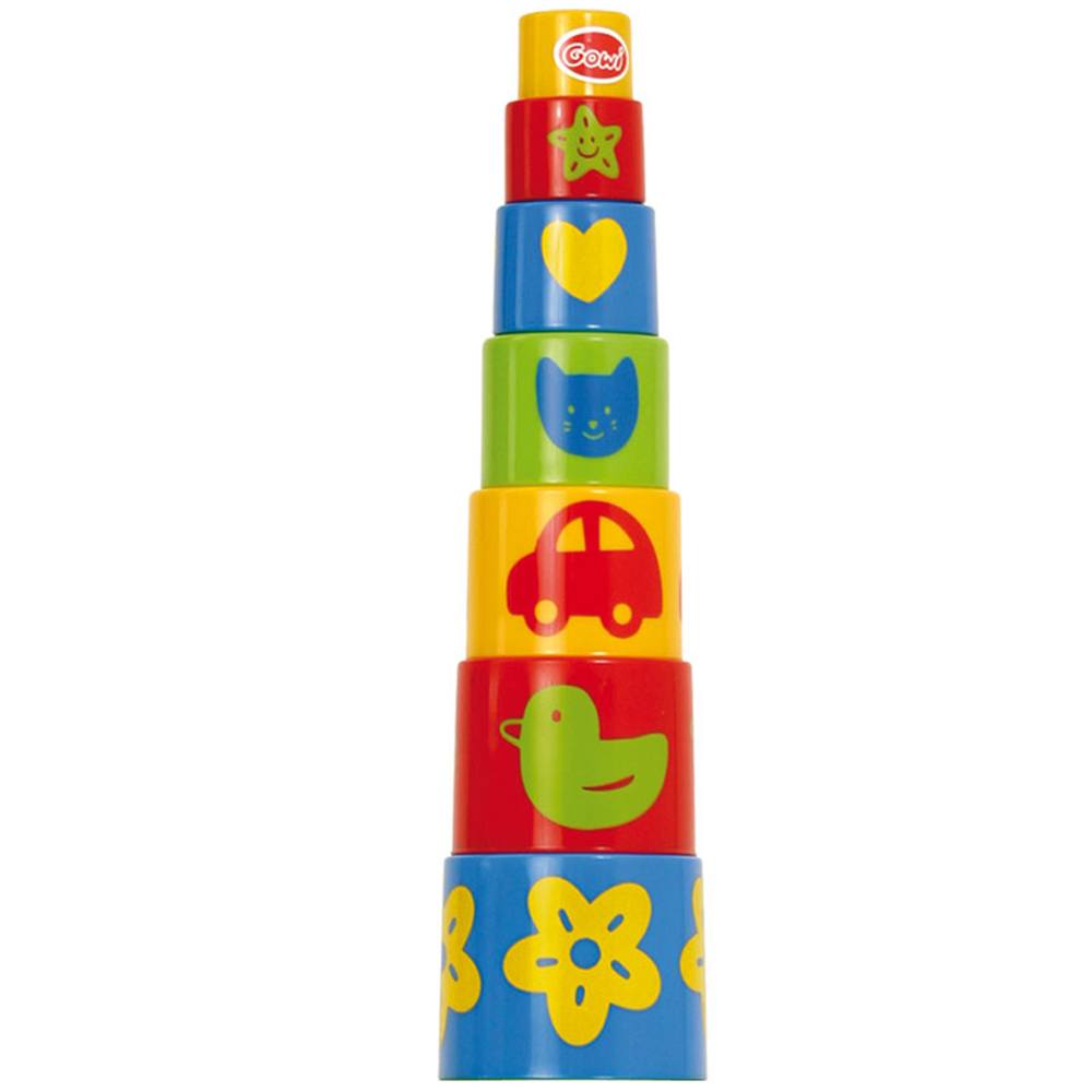 Pyramid Stacker,Introducing the Pyramid Stacker, a fun and educational toy that will engage and delight your little one! This set of brightly colored rounded stacking blocks is designed to promote learning and development through play.Each block features a vibrant picture, making it a valuable tool to aid your child's learning. As they stack the blocks and build a tower, they can name and identify each picture, expanding their vocabulary and cognitive skills.The blocks are also designed to help your little 