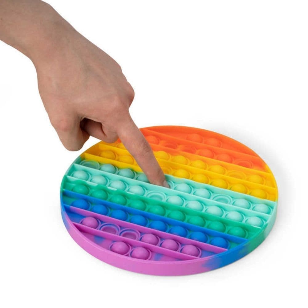 Rainbow Push Popper Jumbo Mat,Introducing the Rainbow Push Popper Jumbo Mat! Experience endless popping fun with our Rainbow Push Popper Jumbo Mat! This extra-large version of our best-selling Rainbow Push Popper provides an immersive sensory experience like no other. Rainbow Push Popper Jumbo Mat Features: Extra-Large Design: The jumbo mat offers ample space for popping bubbles, providing hours of entertainment for all ages. Satisfying Popping Action: Covered in bubbles that make a satisfying pop sound whe