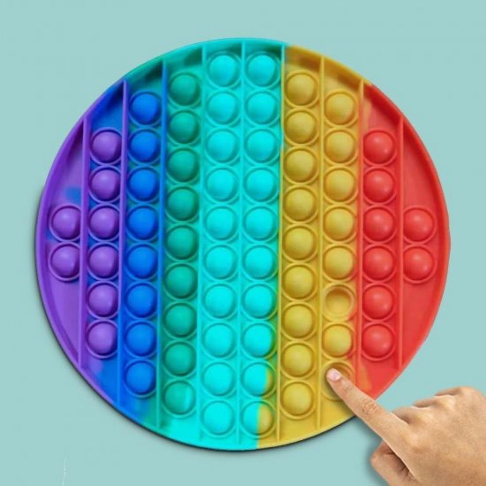 Rainbow Push Popper Jumbo Mat,Introducing the Rainbow Push Popper Jumbo Mat! Experience endless popping fun with our Rainbow Push Popper Jumbo Mat! This extra-large version of our best-selling Rainbow Push Popper provides an immersive sensory experience like no other. Rainbow Push Popper Jumbo Mat Features: Extra-Large Design: The jumbo mat offers ample space for popping bubbles, providing hours of entertainment for all ages. Satisfying Popping Action: Covered in bubbles that make a satisfying pop sound whe