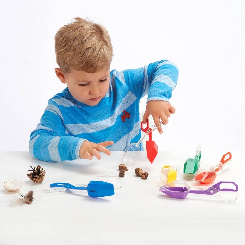 Rainbow Tongs Set Of 6,Rainbow Tongs Set of 6 Introducing the Rainbow Tongs Set of 6, a perfect tool to enhance fine motor skills and spark curiosity in young learners. These vibrant and engaging tongs are designed to encourage hands-on exploration and discovery, making learning an enjoyable experience. Features of the Rainbow Tongs Set of 6: Colourful Scoops: Each set includes six brightly coloured tongs in red, blue, green, yellow, orange, and purple. The vibrant hues capture children's attention and make