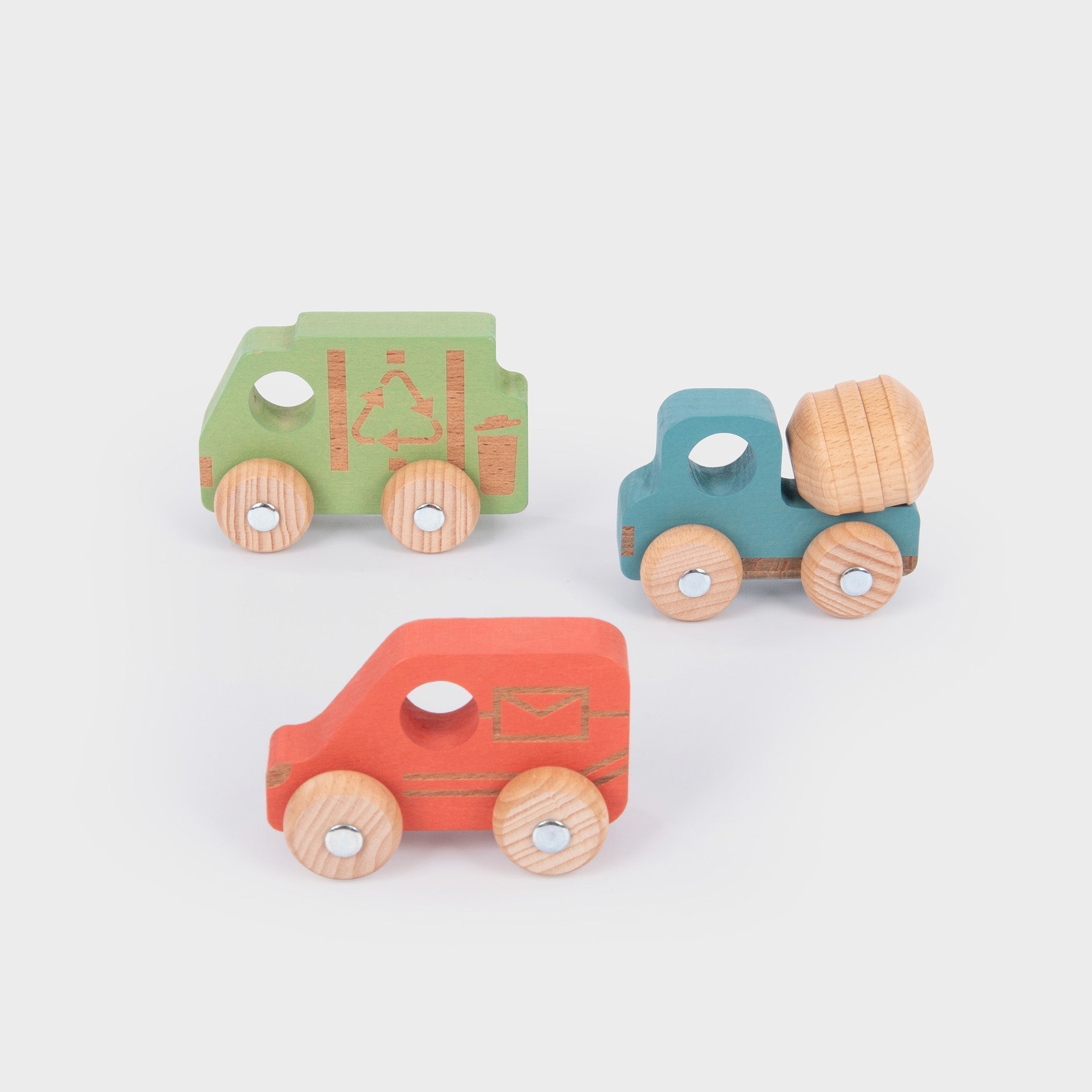 Rainbow Wooden Community Vehicles,Rainbow Wooden Community Vehicles The TickiT® Rainbow Wooden Community Vehicles set is perfect for little transport enthusiasts, providing a range of vibrant and engaging vehicles for imaginative play. Made from smooth solid beechwood with a natural woodgrain finish, these tactile vehicles come in the seven different colours of the rainbow and are intricately detailed with laser engravings. They feature rotating wheels and robust metal axles, making them durable and fun for