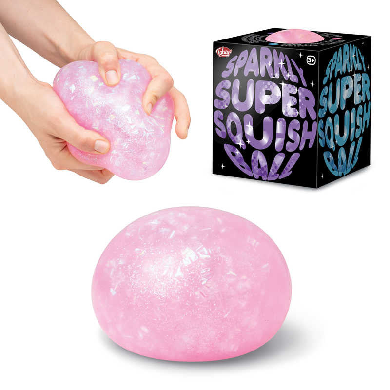 Scrunchems Super Glitter Squish Ball,Introducing the Scrunchems Super Glitter Squish Ball: The Ultimate Soothing Experience Get ready to be mesmerized by the Scrunchems Super Glitter Squish Ball, the perfect addition to your stress-relief arsenal. This super squishy, super round, and super colourful fidget ball is designed not just to soothe your nerves but also to engage your senses in a fun and playful way. Whether you pull it, smash it, or squeeze it, this versatile squish ball is guaranteed to bounce ba