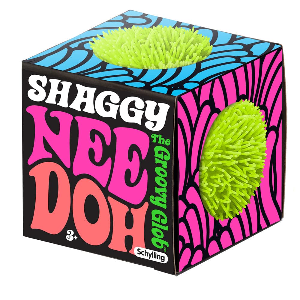 Shaggy Nee Doh,Schylling’s Shaggy Nee Doh is the groovy fidget toy with a stretchy, shaggy surface. Available in lime green, pink, purple and teal. Nee Doh is made from a non-toxic, dough-like material that always bounces back to its original shape. It can be squished, squashed, pulled and smushed. Ideal for on the go fidget toy fun or as an anxiety reliever. Shaggy Nee Doh helps kids to focus and pay attention - the squashable material is ideal for little fingers to play with. Perfect for safe, stretchy fu