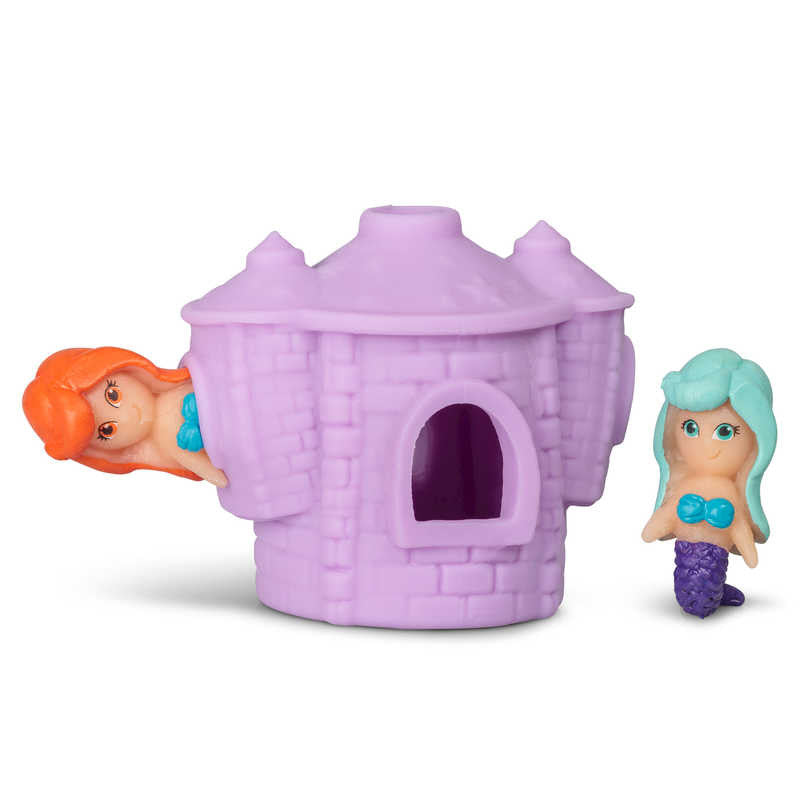 Stretchy Mermaid Castle,Introducing the Stretchy Mermaid Castle, the perfect fidget toy for endless hours of fun and sensory exploration! This stretchy and squeezy castle comes with a delightful pair of bendy mermaids ready to dive into the imaginative underwater world.Watch as your little ones stretch and squeeze the flexible castle, enjoying the tactile experience it provides. With its various windows and doorways, this castle becomes a creative playground where your child can weave the stretchy sirens in