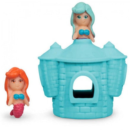 Stretchy Mermaid Castle,Introducing the Stretchy Mermaid Castle, the perfect fidget toy for endless hours of fun and sensory exploration! This stretchy and squeezy castle comes with a delightful pair of bendy mermaids ready to dive into the imaginative underwater world.Watch as your little ones stretch and squeeze the flexible castle, enjoying the tactile experience it provides. With its various windows and doorways, this castle becomes a creative playground where your child can weave the stretchy sirens in