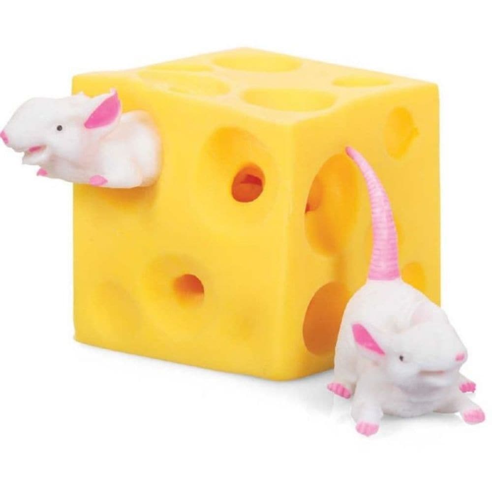 Stretchy Mice And Cheese,You'll love this fun Stretchy Mice and Cheese that includes 2 darling little stretchy mice that love playing hide 'n seek in their stretchy hunk of cheese! This interesting Stretchy Mice and Cheese toy is great as a stress reliever, tactile exploration and finger manipulations. Move this strange squishy cheese and watch little white mouse pop out in different directions. Playing with the cute mice is a great way to help kids calm down and concentrate. This fun Stretchy Mice and Chee