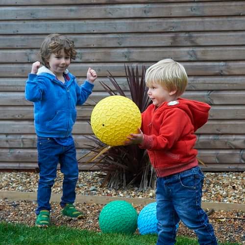 Tickit Easy Grip Balls Set,The Tickit Easy Grip Balls Set is a delightful set of four brightly coloured inflatable Jumbo Easy Grip balls with a honeycomb effect surface which aids grip when catching and throwing. The Tickit Easy Grip Balls Set are lightweight but sturdy and a good size for young children to handle.Improves children’s confidence with ball skills and hand-eye coordination.The Tickit Easy Grip Balls Set contains ball in Red, green, blue and yellow. The Tickit Easy Grip Balls Set supports the f