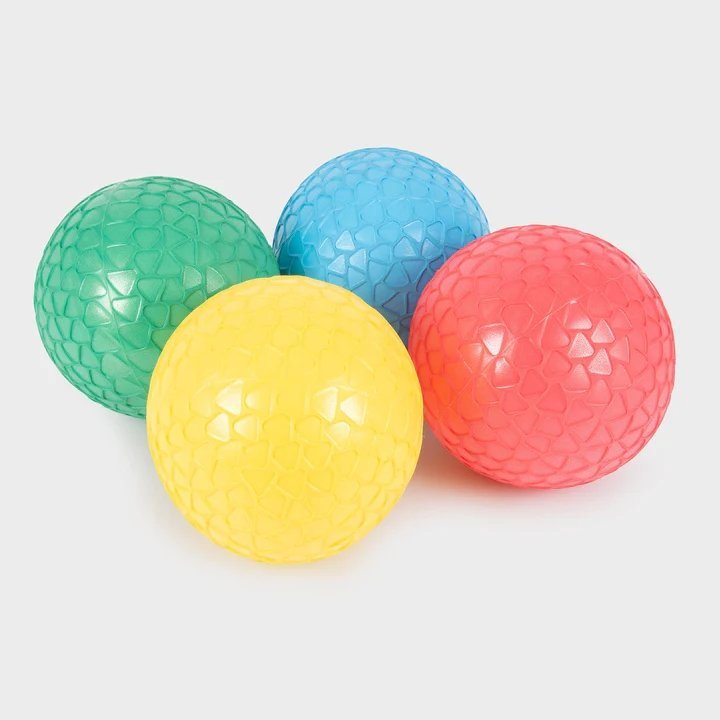 Tickit Easy Grip Balls Set,The Tickit Easy Grip Balls Set is a delightful set of four brightly coloured inflatable Jumbo Easy Grip balls with a honeycomb effect surface which aids grip when catching and throwing. The Tickit Easy Grip Balls Set are lightweight but sturdy and a good size for young children to handle.Improves children’s confidence with ball skills and hand-eye coordination.The Tickit Easy Grip Balls Set contains ball in Red, green, blue and yellow. The Tickit Easy Grip Balls Set supports the f