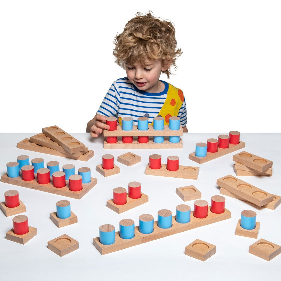 Wooden Counting Blocks,Enhance Early Mathematical Skills with Wooden Counting Blocks Introduce young learners to the fundamentals of mathematics with the Wooden Counting Blocks set, designed to facilitate early mathematical education. This versatile set includes a variety of bases that can be arranged in multiple configurations, supporting learning in addition, subtraction, number bonds, and ten-frame work. Key Features: Versatile Learning Tool: The set offers a range of bases that can be positioned side by